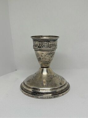 Sterling Silver Weighted Candlestick Candle Holder VTG Duchin Creation .925